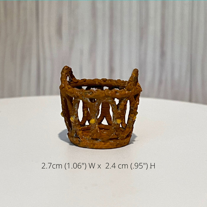 1 12 scale Miniature Dollhouse Basket - Dollhouse Accessory