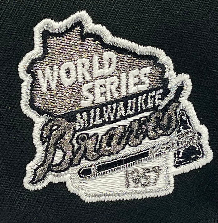 MILWAUKEE BRAVES (1957 WORLD SERIES) NEW ERA 59FIFTY FITTED (RED UNDER VISOR) (GLOW IN THE DARK)