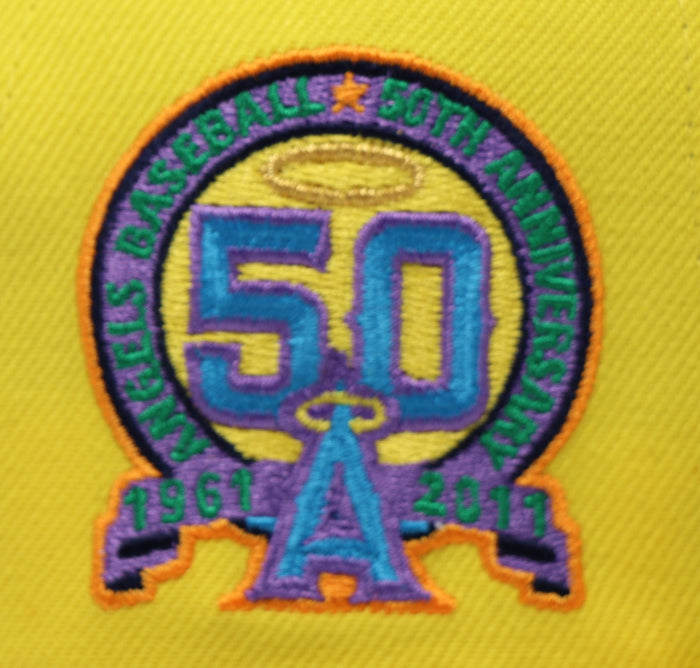 ANAHIEM ANGELS "50TH ANNIVERSARY" NEW ERA 59FIFTY FITTED (ORANGE UNDER VISOR)