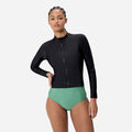 Áo Bơi Chống Nắng Nữ Speedo Long Sleeve Solid Zip - Đen - Supersports Vietnam