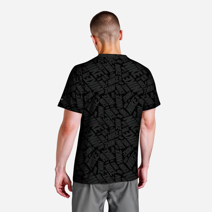 Áo Bơi Chống Nắng Nam Nike Swim Fall Embossed Hydro Short Sleeve Hydroguard - Đen - Supersports Vietnam