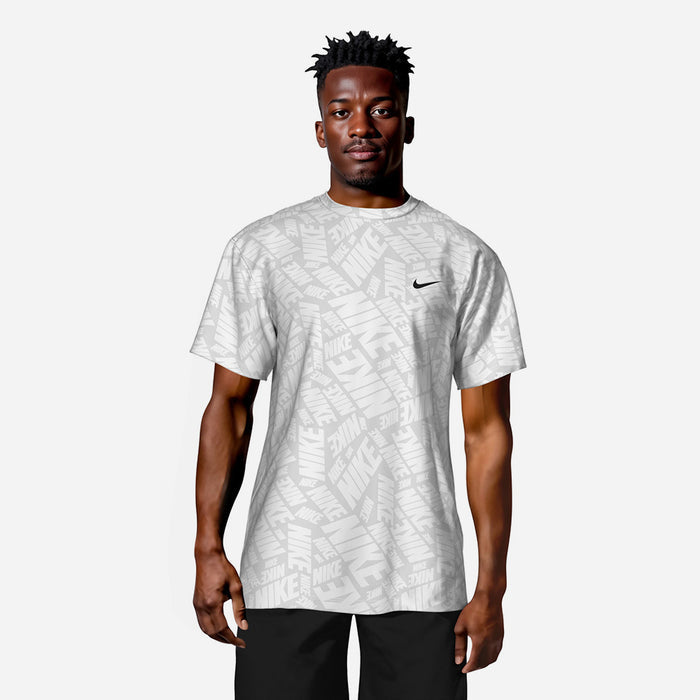 Áo Bơi Chống Nắng Nam Nike Swim Fall Embossed Hydro Short Sleeve Hydroguard - Trắng - Supersports Vietnam