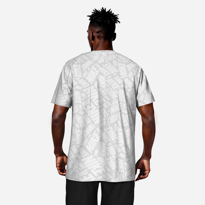 Áo Bơi Chống Nắng Nam Nike Swim Fall Embossed Hydro Short Sleeve Hydroguard - Trắng - Supersports Vietnam