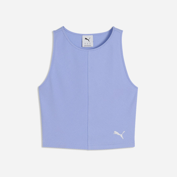 Áo Ba Lỗ Nữ Puma Wardrobe Essentials Ribbed Crop - Tím - Supersports Vietnam