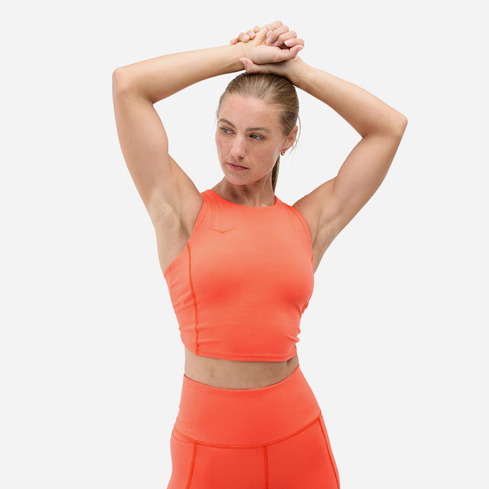 Áo Bra Thể Thao Nữ HOKA Elaro Crop - Cam - Supersports Vietnam