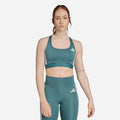 Áo Bra Thể Thao Nữ Adidas Powerreact Train Medium-Support 3-Stripes - Xanh Lá - Supersports Vietnam