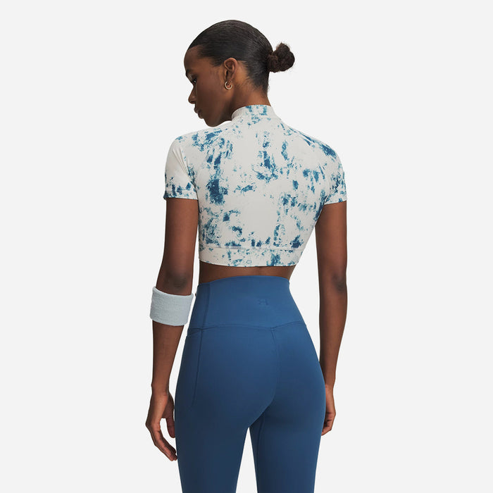 Áo Crop-Top Bó Nữ Under Armour Heatgear® Printed Mock Short Sleeve - Supersports Vietnam