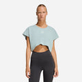 Áo Crop-Top Nữ Adidas Power Workout Boxy 3-Stripes - Xanh Mint - Supersports Vietnam