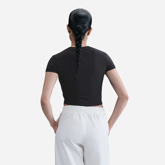 Áo Crop-Top Nữ Nike Sportswear Chill Knit - Đen - Supersports Vietnam