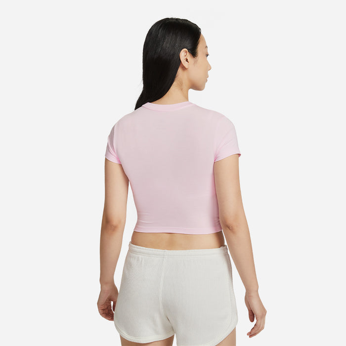 Áo Crop-Top Nữ Nike Sportswear Chill Knit - Hồng - Supersports Vietnam