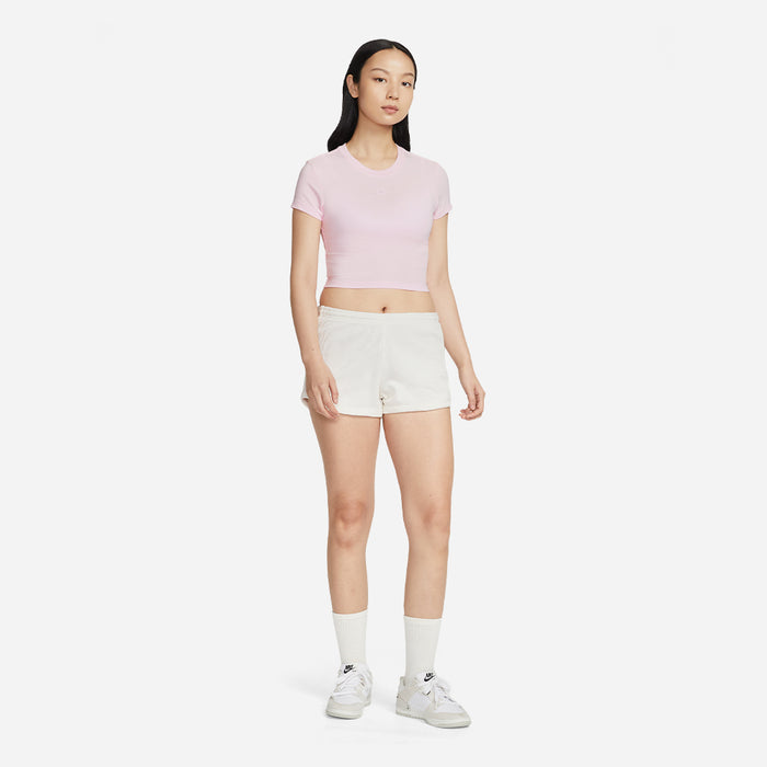Áo Crop-Top Nữ Nike Sportswear Chill Knit - Hồng - Supersports Vietnam