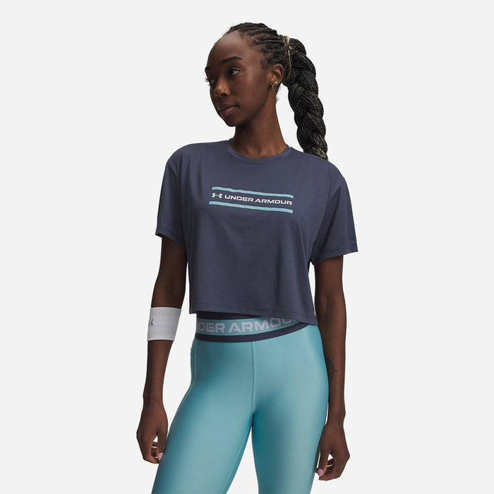 Áo Crop-Top Nữ Under Armour Tech Branded Short Sleeve - Supersports Vietnam