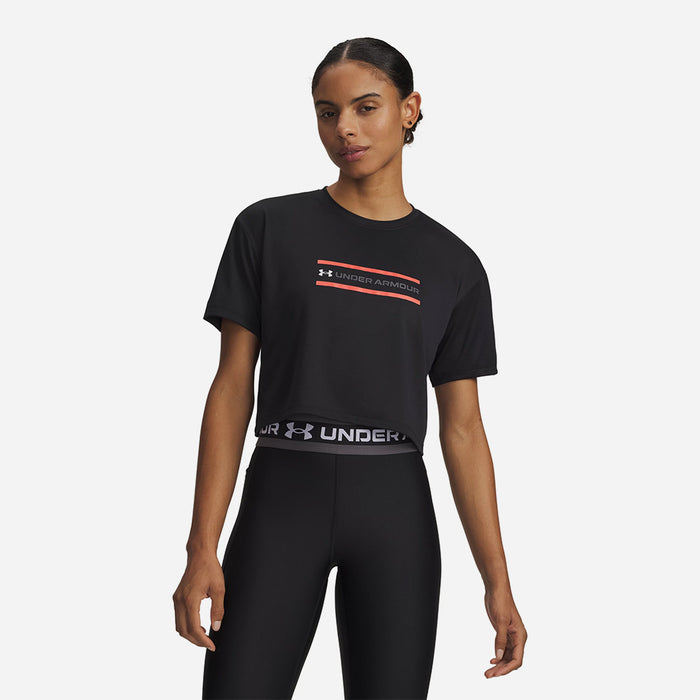 Áo Crop-Top Nữ Under Armour Tech Branded Short Sleeve - Supersports Vietnam