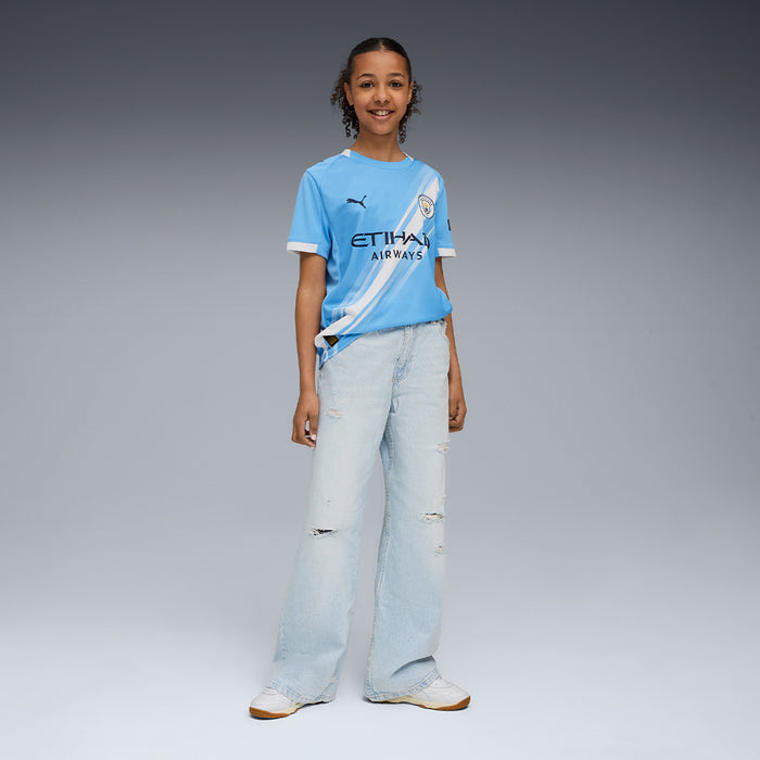 Áo Đá Bóng Trẻ Em Puma Mancherter City Replica Sân Nhà 25/26 - Xanh Dương - Supersports Vietnam