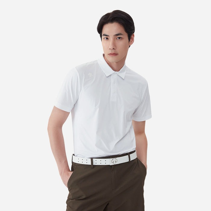 Áo Đánh Golf Nam Descente Spirit Print Point Sleeve - Trắng - Supersports Vietnam