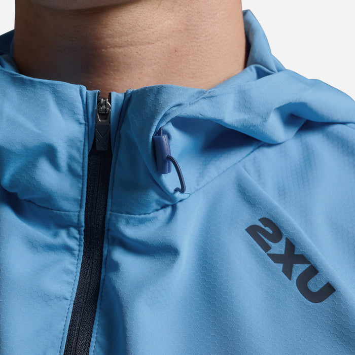 Áo Khoác Chạy Bộ Nam 2XU Aero Hex Windbreaker - Xanh Dương - Supersports Vietnam