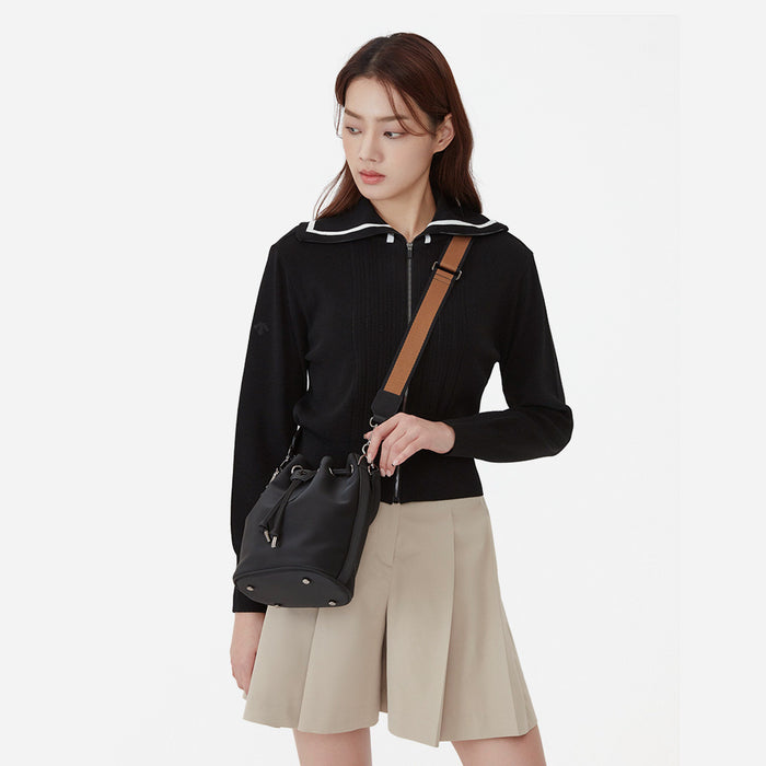 Áo Khoác Golf Nữ Descente Wide Collar Cardigan - Đen - Supersports Vietnam