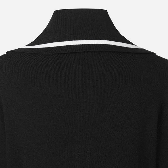Áo Khoác Golf Nữ Descente Wide Collar Cardigan - Đen - Supersports Vietnam