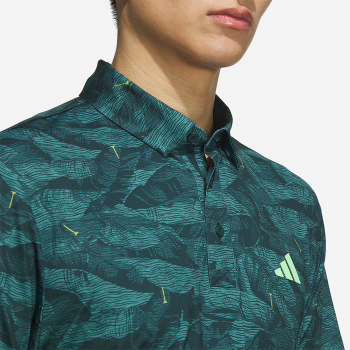 Áo Polo Golf Nam Adidas Ultimate365 Graphic Allover Print - Xanh Dương - Supersports Vietnam
