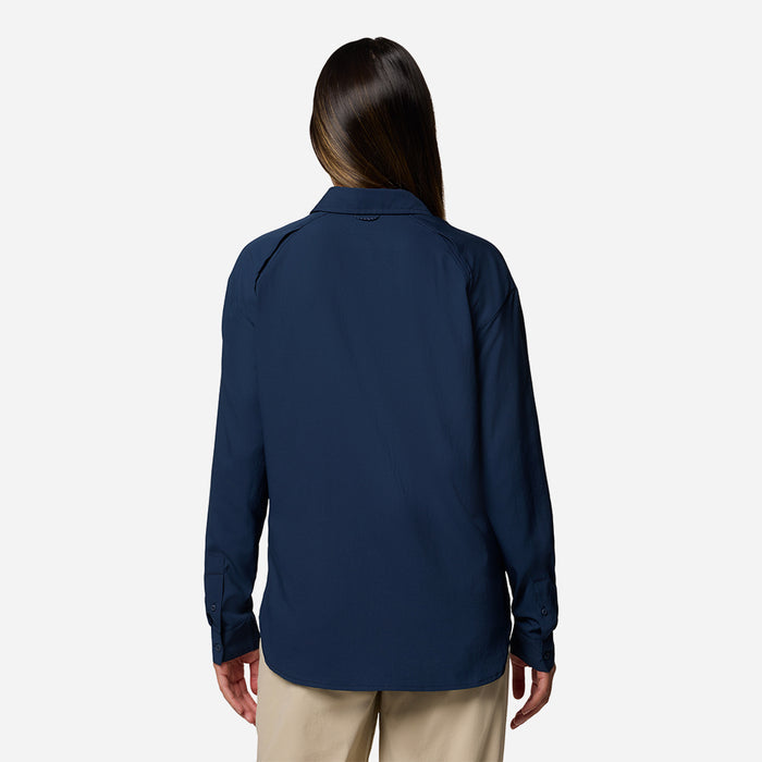 Áo Sơ Mi Dài Tay Nữ Columbia Silver Ridge Utility™ Long Sleeve - Xanh Navy - Supersports Vietnam
