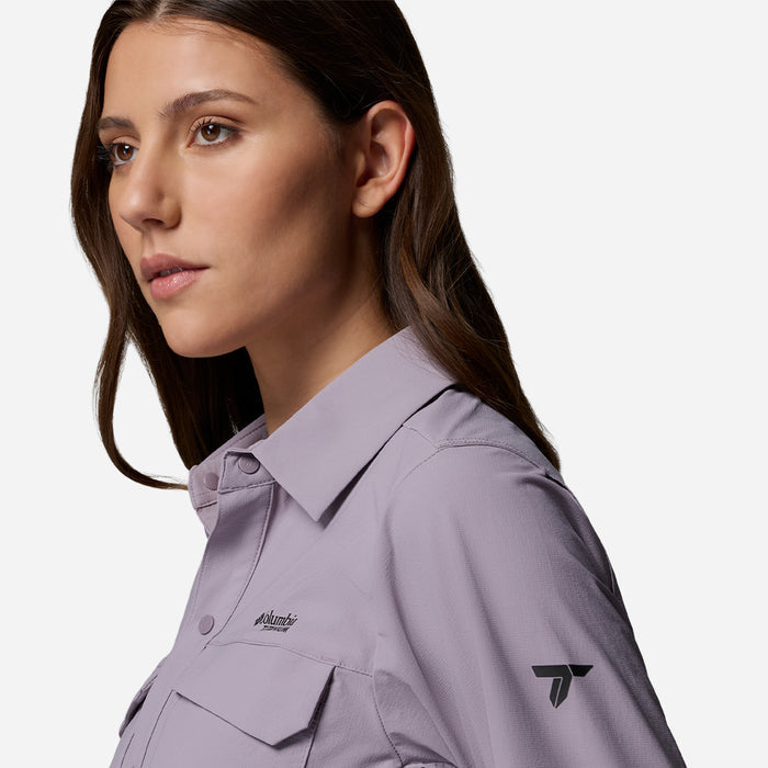 Áo Sơ Mi Nữ Columbia Silver Ridge™ Elite Woven Long Sleeve - Tím - Supersports Vietnam