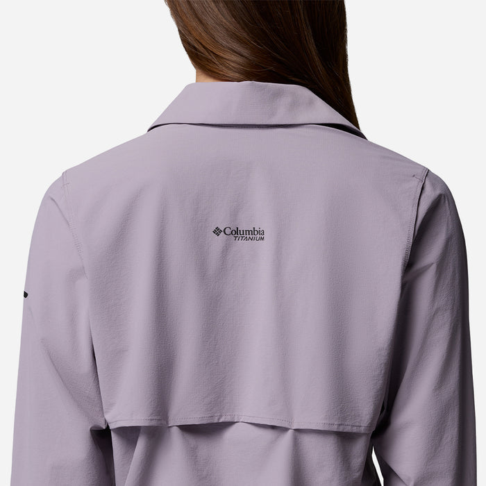 Áo Sơ Mi Nữ Columbia Silver Ridge™ Elite Woven Long Sleeve - Tím - Supersports Vietnam