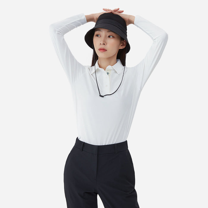 Áo Tay Dài Nữ Descente Thun Woven Hybrid - Trắng - Supersports Vietnam