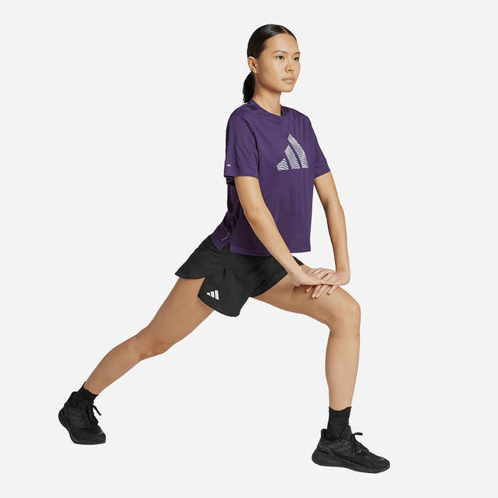 Áo Thun Nữ Adidas Adi365 Running Essentials Brand Love - Tím - Supersports Vietnam