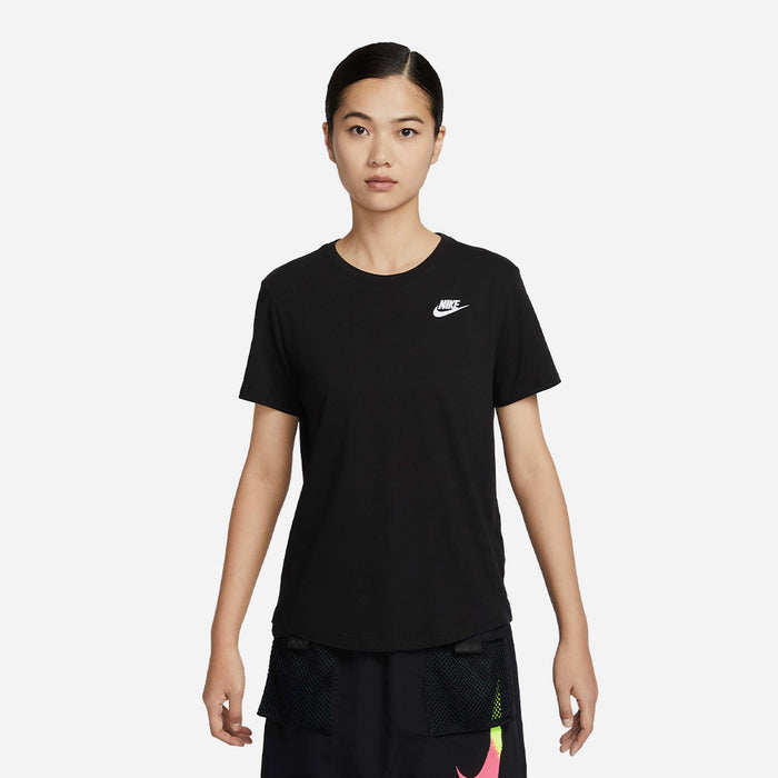 Áo Thun Nữ Nike Club - Đen - Supersports Vietnam