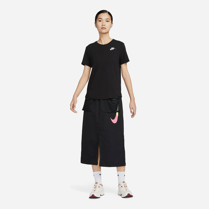 Áo Thun Nữ Nike Club - Đen - Supersports Vietnam