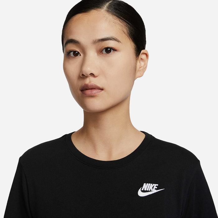 Áo Thun Nữ Nike Club - Đen - Supersports Vietnam