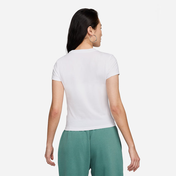 Áo Thun Nữ Nike Sportswear Chill Knit Cropped - Trắng - Supersports Vietnam