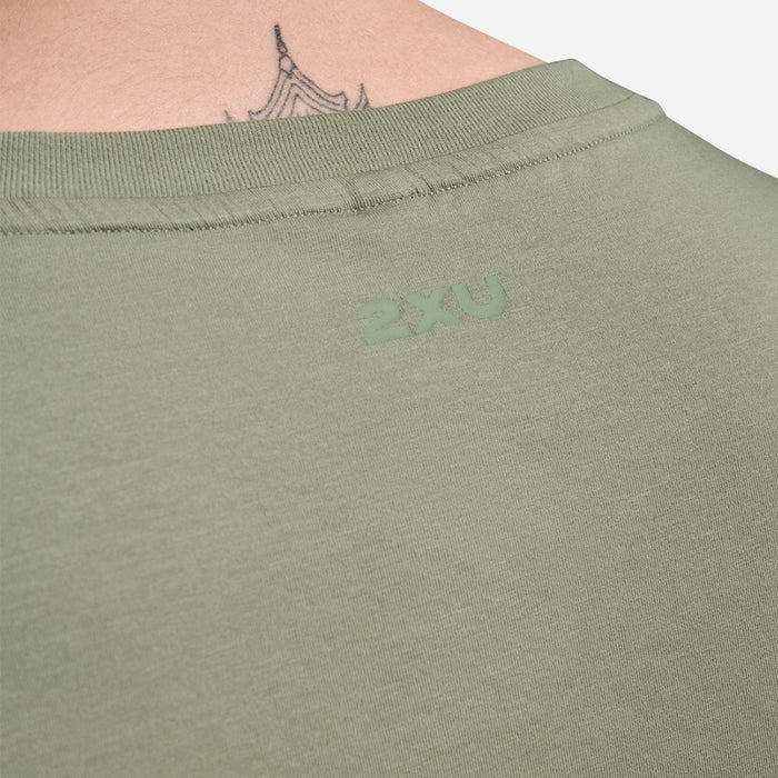 Áo Thun Nam 2XU Motion Cotton Flex - Xanh Quân Đội - Supersports Vietnam