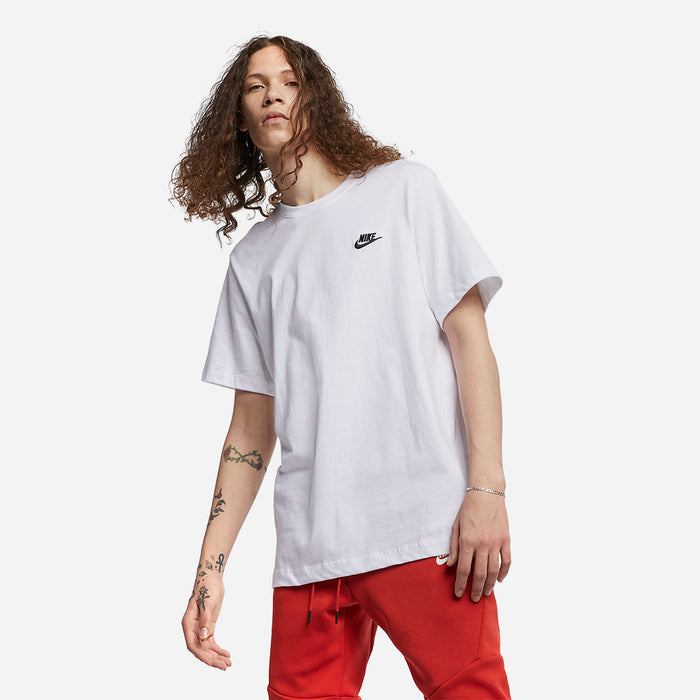 Áo Thun Nam Nike Club Essential Embroidered - Trắng - Supersports Vietnam