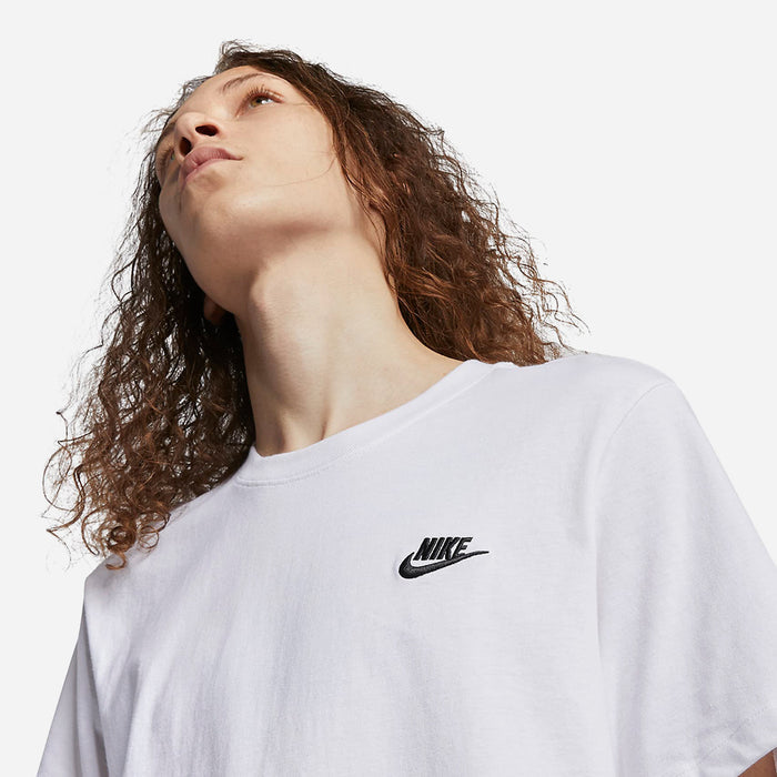 Áo Thun Nam Nike Club Essential Embroidered - Trắng - Supersports Vietnam