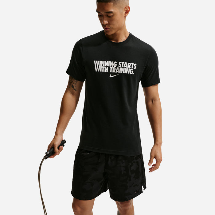 Áo Thun Nam Nike Dri-Fit Winning - Đen - Supersports Vietnam