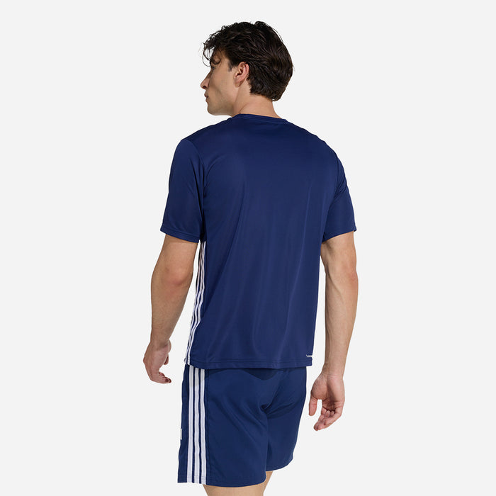 Áo Thun Nam Adidas Workout Essentials Base 3-Stripes - Xanh Navy - Supersports Vietnam