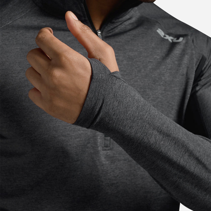 Áo Thun Tay Dài Nam 2XU Aero 1/2 Zip - Xám - Supersports Vietnam