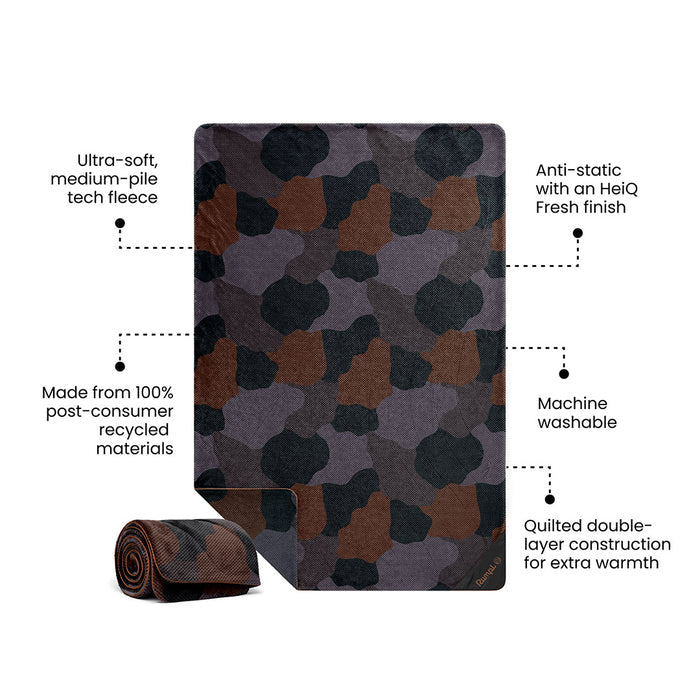 Rumpl Après Fleece Blanket - Puzzled Black Après Fleece Blanket - Puzzled Black | Rumpl Blankets For Everywhere Après Fleece