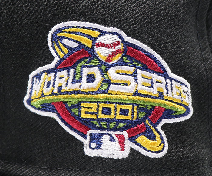 ARIZONA DIAMONDBACKS (BLACK) (2001 WORLD SERIES) NEW ERA 59FIFTY FITTED (GREY UNDER VISOR) (NEW WS LOGO)