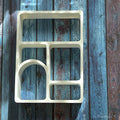 Art Deco Storage Japandi Console Display White Arched Shelve