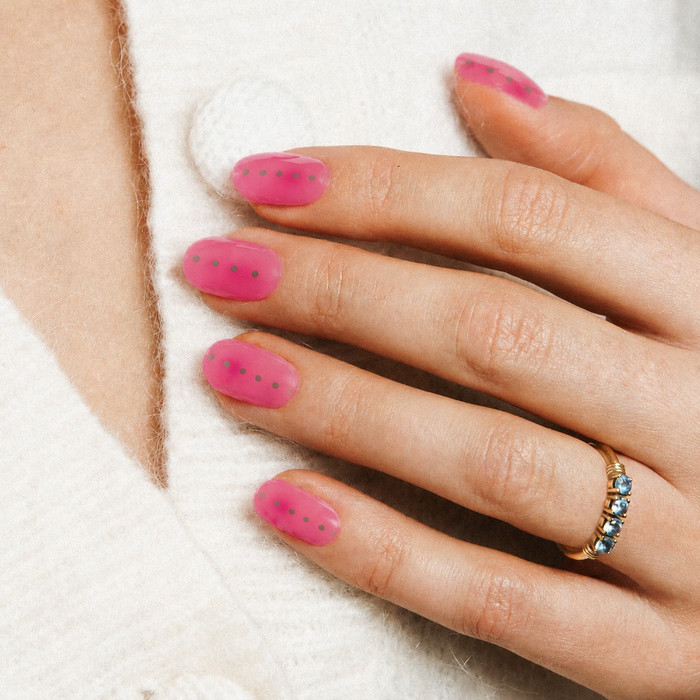 AuraPop Maniac Nails stickers gellak Manicure Nail hand Pink Dots