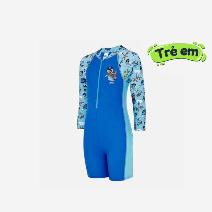Bộ Đồ Bơi Bé Trai Zoggs Long Sleeve All In One - Xanh Dương - Supersports Vietnam