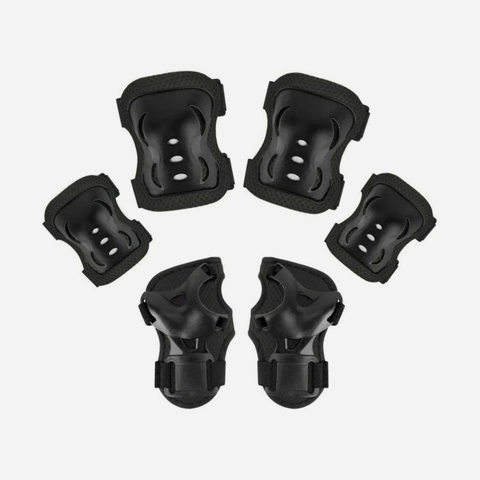 Bộ Miếng Đệm Bảo Vệ Spartan Knee & Elbow Pads And Wrist Protective Set - Đen - Supersports Vietnam