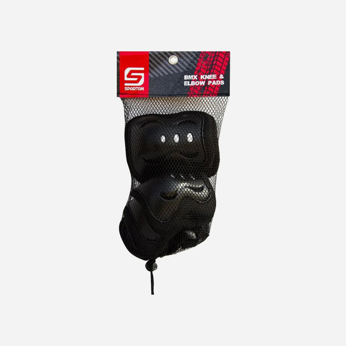 Bộ Miếng Đệm Bảo Vệ Spartan Knee & Elbow Pads And Wrist Protective Set - Đen - Supersports Vietnam