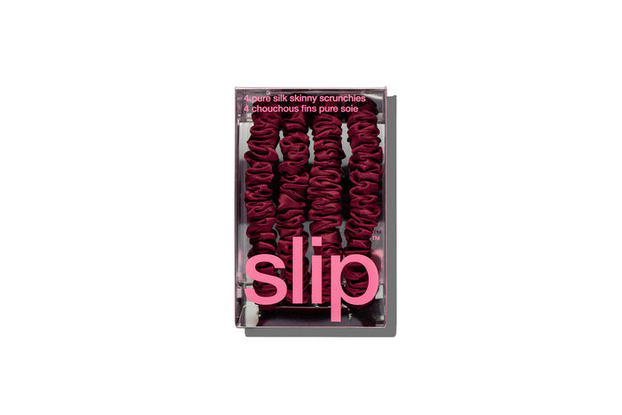 Maroon slip packaging on a white background