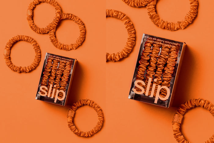 Back to School Orange Skinny Scrunchies