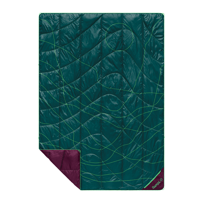 Rumpl Backcountry Puffy Blanket - Trace Valley Moss Backcountry Puffy Blanket - Trace Valley Moss | Rumpl Blankets For Everywhere Printed Backcountry Puffy
