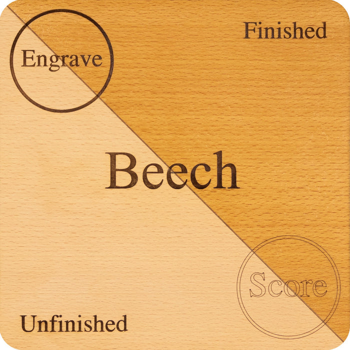 Beech, 1/8 Inch, 12x19 inches, Double Side, Unfinished