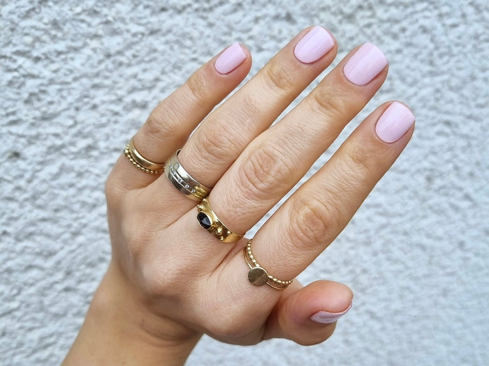 Paris Pink Maniac Nails Gellak stickers Manicure golden rings